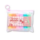 Marca-Texto Mini 2 Em 1 Bombom Picnic - Estojo C/ 6 Unidades Leoarte Leonora - 94114