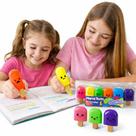 Marca texto mini kit com 6 cores modelo sorvetinho fofo com bolsinha kit marca texto divertido core