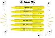 Marca Texto Mini Lumini Amarelo Neon - Kit c/ 6