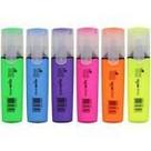 Marca Texto Neon Fever - 6 Cores Neon com Ponta Chanfrada de 6mm Marca Texto Neon Fever - 6 Cores Neon com Ponta Chanfrada de 6mm