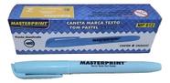 Marca Texto Pastel azul ponta Chanfrada masterprint 6un