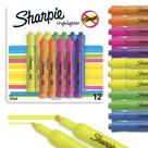 Marca-textos Sharpie Tank ponta chanfrada 12 cores sortidas