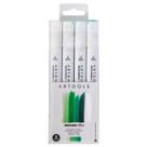 Marcador À Base De Álcool Sketch Pictom 4 Tons De Verde - Artools