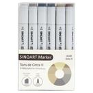 Marcador Artinta Tons Cinza Ii C/06 Sinoart
