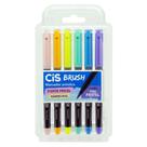 Marcador Artístico Brush Aquarelável com 6 Tons Pastel - Cis