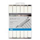 Marcador Artistico Cis Graf Duo Tons de Cinza com 6 unidades