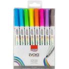 Marcador Artistíco Evoke Outline com 8 Cores - BRW Marcador Artistíco Evoke Outline com 8 Cores - BRW