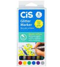 Marcador Artístico Glitter Marker 1.0mm C/ 6 cores - Cis - UNICA