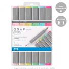 Marcador Cis Graf Duo Brush c/6und Tons Pastel