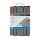 Marcador Cis Graf Duo Brush Cores Básicas 06 Cores Marcador Cis Graf Duo Brush Cores Básicas 06 Cores