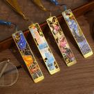 Marcador de Metal Emmoolife - Monet, Van Gogh e Outras Obras-Primas (x4)