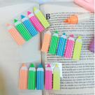 Marcador de página adesivo lápis neon 44x15 c/5 Kit