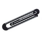 Marcador De Página Régua Metal Preto 15 Cm