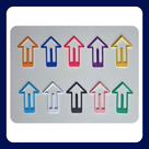 Marcador de Página Seta Clip para Livro e Caderno Papelaria para Leitura Kit 10 20 30 ou 50