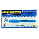 Marcador de Texto Masterprint Chanfrado Kit 12 Canetas Azul Neon