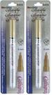 Marcador de Tinta para Caligrafia Marvy Uchida 125-C-GLD Dourado Kit com 2