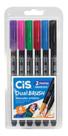 Marcador Dual Brush 6 Cores - Cis Marcador Dual Brush 6 Cores - Cis