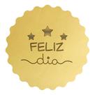 Marcador Feliz DIa Lettering Decorado Estrelas