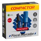 Marcador Permanente Azul Compactor - Embalagem com 12 Unidades