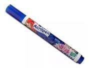 Marcador Permanente Azul Turquesa Acrilpen Acrilex 1.0mm para Tecido e Artesanato de Longa Duração