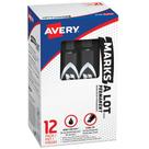 Marcador permanente Marks-a-lot Avery Regular Black 12 unidades