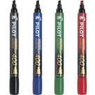 Marcador permanente PILOT 400 Broad Chisel Tip, pacote com 4