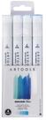 Marcador Pictom Estojo com 4 Tons de Azul Artools