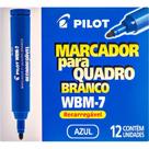 Marcador quadro branco azul 12 unidades