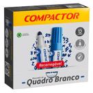 Marcador Recarregável de Quadro Branco Cor Azul Compactor - Embalagem com 12 unidades