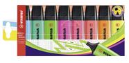 Marcador STABILO BOSS ORIGINAL, pacote com 8 cores variadas