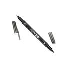 Marcador Tombow Twintone Ponta Dupla Preto