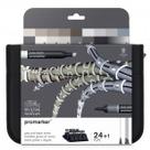 Marcador Winsor & Newton ProMarker 24 Tons de Cinza e Preto