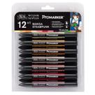 Marcador Winsor & Newton ProMarker Mangá Steampunk 12 Cores + Blender Marcador Winsor & Newton ProMarker Mangá Steampunk 12 Cores + Blender
