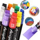 Marcadores acrílicos JanFeel 15mm Jumbo Felt Tip, conjunto de 10 cores