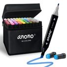 Marcadores anono 80 cores à base de álcool com ponta dupla e estojo Marcadores anono 80 cores à base de álcool com ponta dupla e estojo