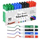 Marcadores apagáveis a seco SUQJOY Bullet Tip Whiteboard, pacote com 36
