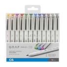 Marcadores Artísticos CIS Graph Brush Fine 12 Cores para Lettering, Desenho e Ilustração