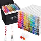 Marcadores Artísticos Funoff 80 Cores com Ponta Dupla e Tinta à Base de Álcool Marcadores Artísticos Funoff 80 Cores com Ponta Dupla e Tinta à Base de Álcool