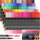 Marcadores Artísticos Taotree 120 Cores com Duas Pontas para Livro de Colorir para Adultos