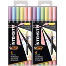 Marcadores BIC Intensity Doble Punta Fina y Pincel 12 Unidades
