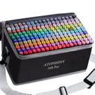 Marcadores de álcool ATOPSHINY 168 cores, recarregáveis com ponta dupla Marcadores de álcool ATOPSHINY 168 cores, recarregáveis com ponta dupla