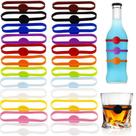 Marcadores de bebidas Minsoda Stretchable 24 unidades para taça de vinho
