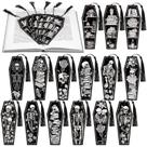 Marcadores de caixão Kolldenn Gothic Skeleton 120 unidades com borlas