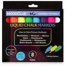 Marcadores de desenho com giz líquido MoodClue, pacote com 8, ponta de 10 mm