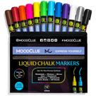 Marcadores de giz líquido MoodClue 12 Neon apagáveis para quadros brancos
