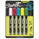 Marcadores de giz Sharpie Wet Erase, cores variadas, 5 unidades