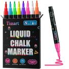 Marcadores de Giz Timart 8 Unidades Ponta Fina 1 mm Cores Neon