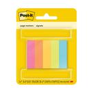 Marcadores de página Post-it 1,3 cm x 5 cm, cores variadas, 50 folhas