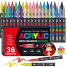 Marcadores de tinta acrílica Amamao 36 cores Soft Brush Tip