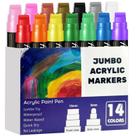 Marcadores HYHJMISTY 14 Cores Tinta Acrílica Jumbo Ponta de 15 mm
